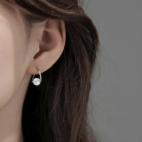 W&W Mode | Sterling Silber Geometrische Zirkon Ohrringe