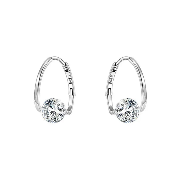 W&W Mode | Sterling Silber Geometrische Zirkon Ohrringe