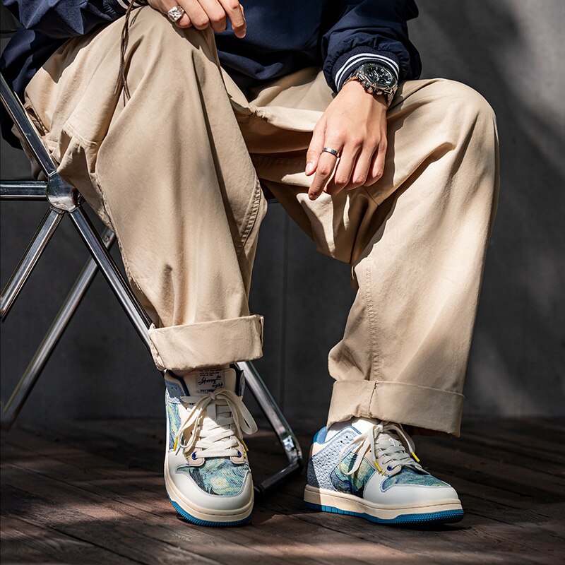 Drune | Gogh Starry Night Inspirierte Sneakers
