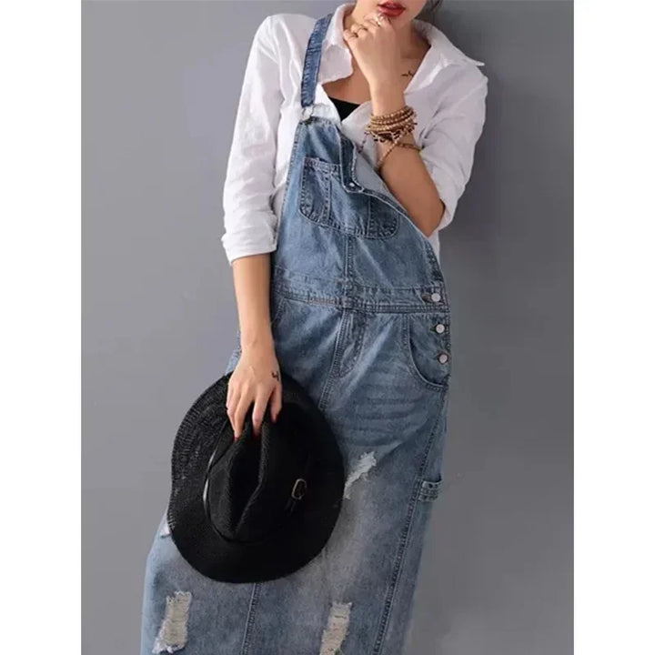 Drune | Lässiges Denim Trägerkleid