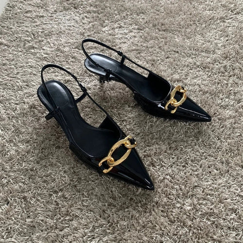 Drune | Zehen Slingback Büroschuhe Für Damen