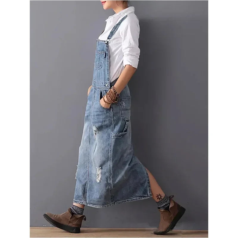 Drune | Lässiges Denim Trägerkleid