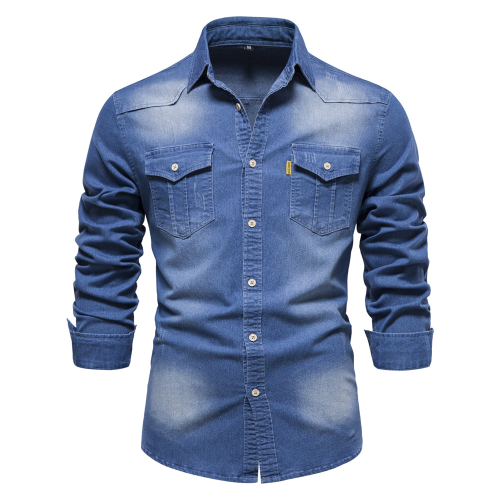 Drune | Vielseitiges Denim Hemd Für Männer