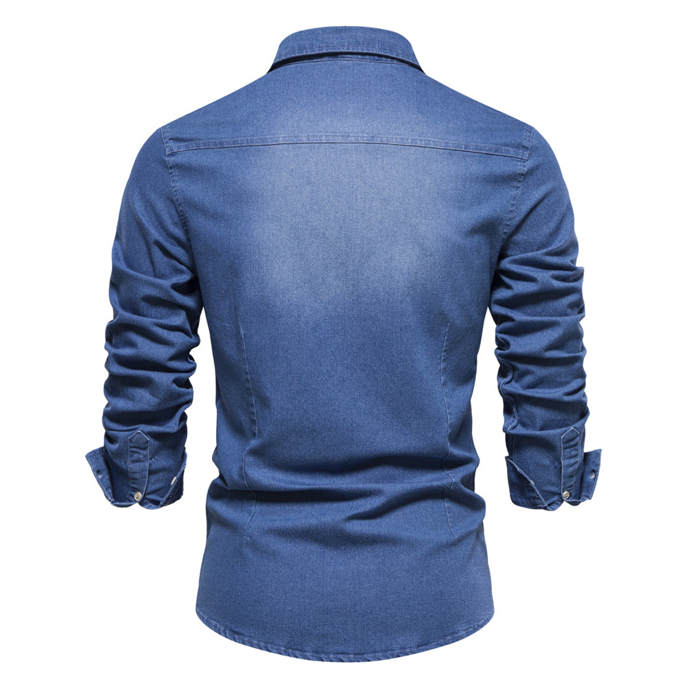 Drune | Vielseitiges Denim Hemd Für Männer