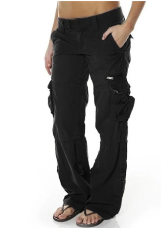 Drune - Bequeme Damen Cargo-Hose, Lockere Passform