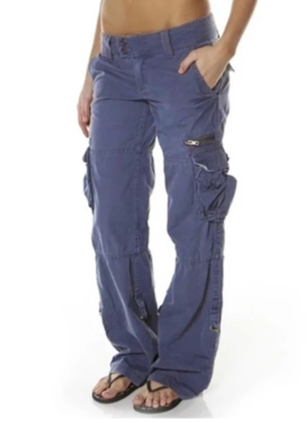 Drune - Bequeme Damen Cargo-Hose, Lockere Passform