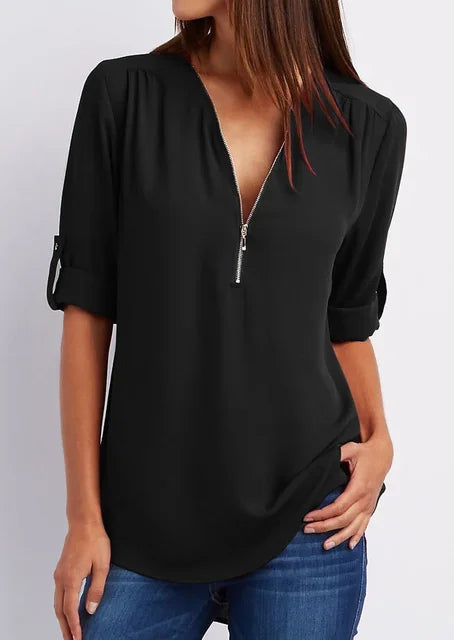 Drune | Moderner Top Zip Pullover aus nachhaltiger Baumwolle