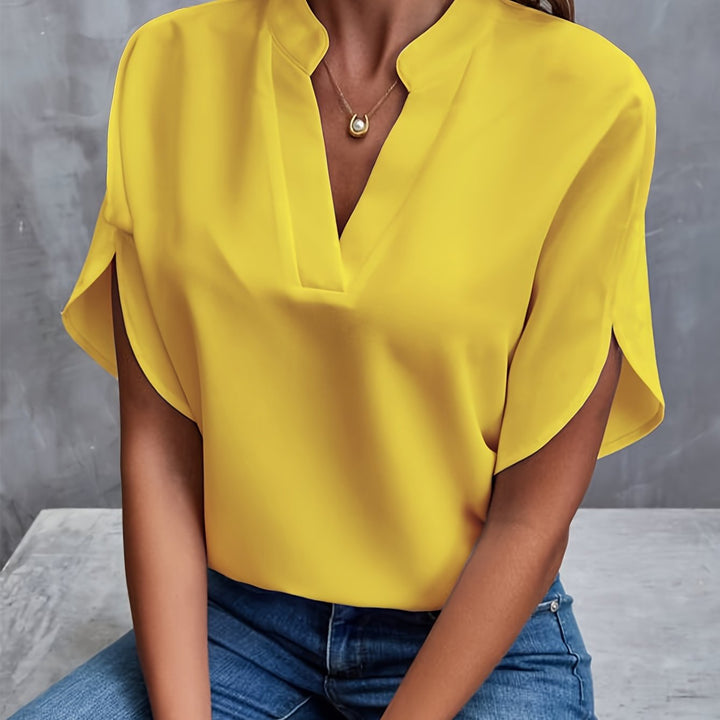 Drune | Elegante V-ausschnitt Bluse