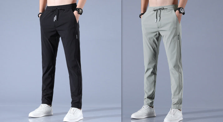 W&W Mode | Atmungsaktive Gerade Sporthose Aus Sommer Eis Seide Für Herren