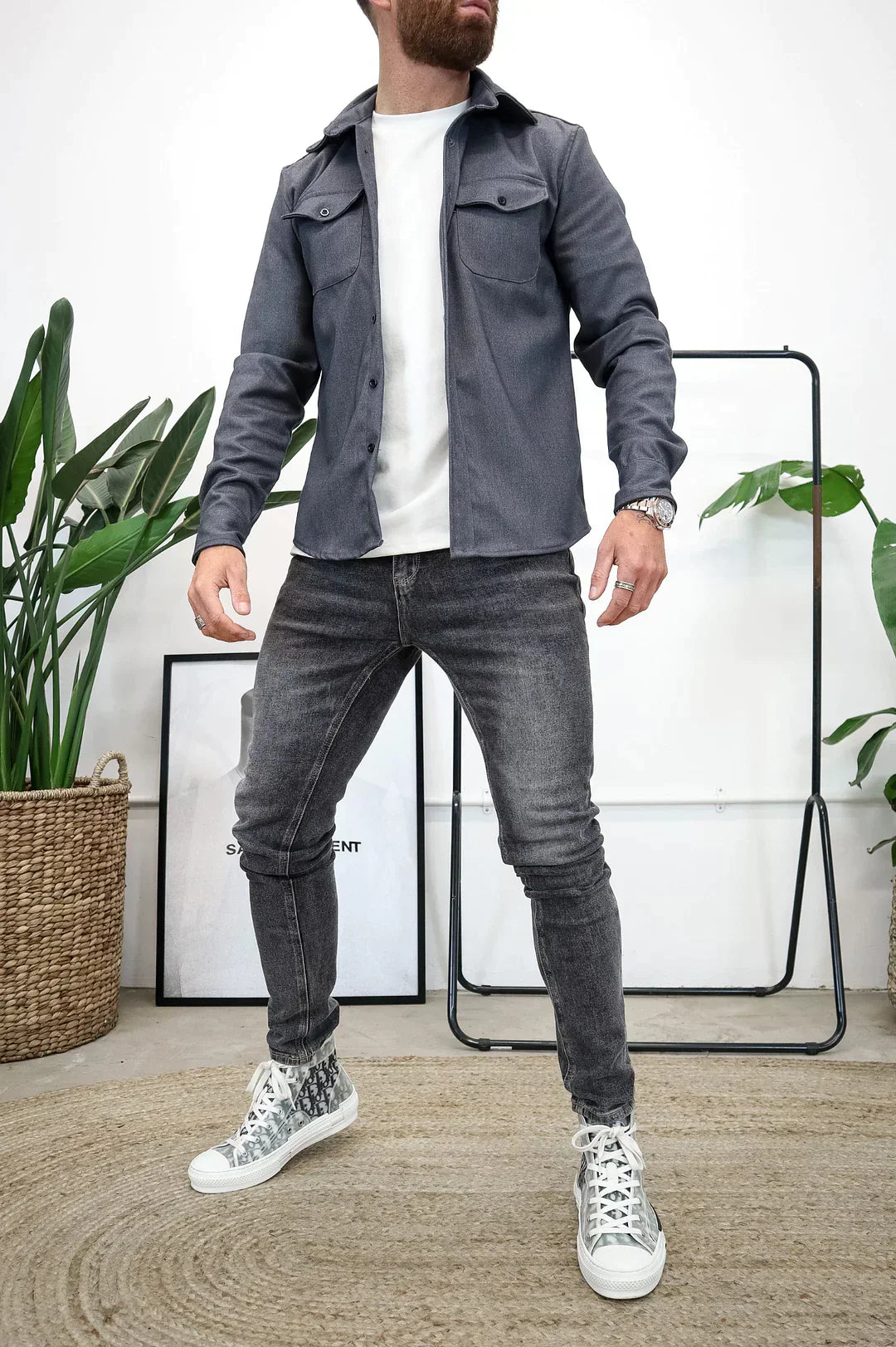 W&W Mode | Premium-Jacke mit Knopfverschluss für Herren | Stylische und bequeme Jacke