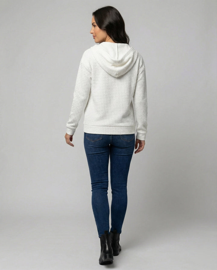 Damen Fleecejacke mit strukturiertem Waffelmuster Drune