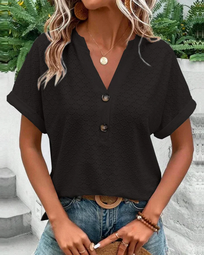 Drune | Damen Elegante Bluse Mit Kurzarm