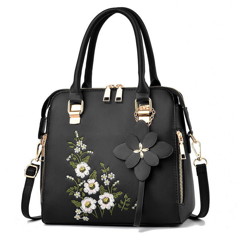 W&W Mode | Bestickte Handtasche Für Damen Mit Schulter Und Messenger Design