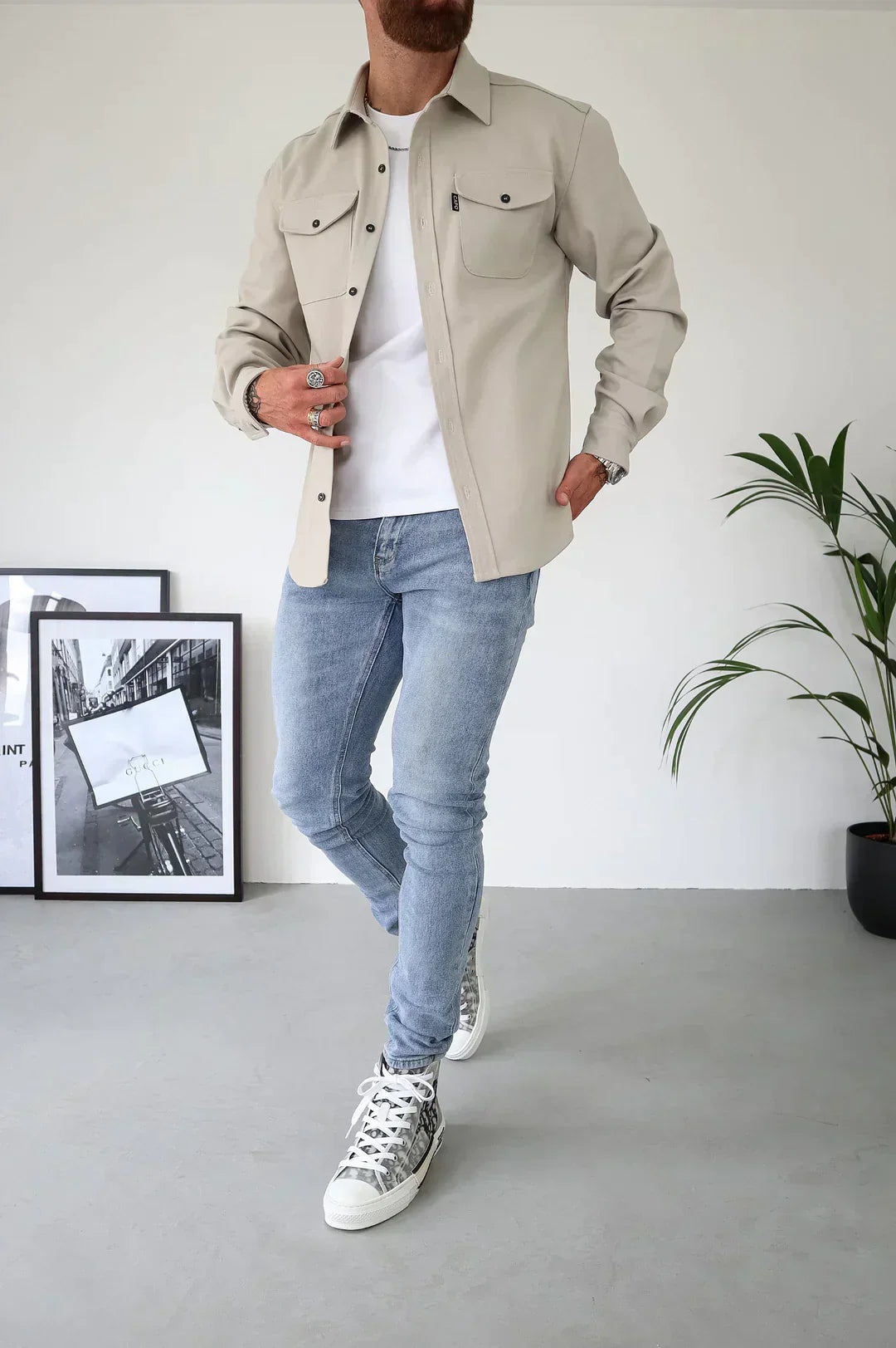W&W Mode | Premium-Jacke mit Knopfverschluss für Herren | Stylische und bequeme Jacke