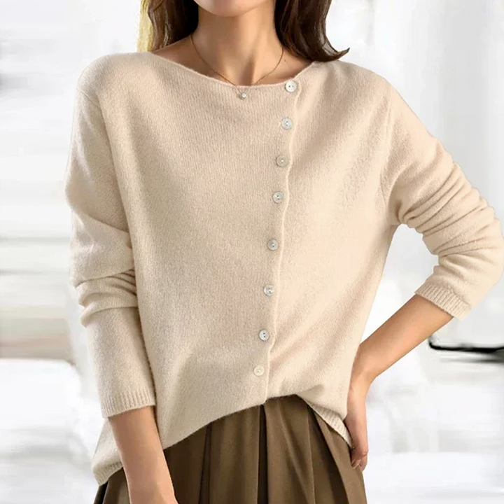 W&W Mode | Weiche Strickjacke Mit Elegantem Knopfverschluss