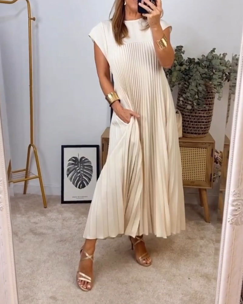 Drune | Ärmelloses Elegantes Plissee Kleid