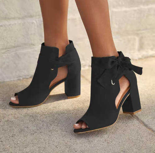 Drune | Elegante Sandalen Mit Mittelhohem Absatz Und Schleife Für Frauen