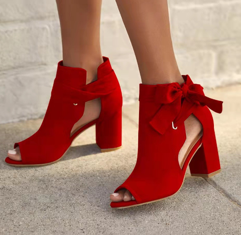 Drune | Elegante Sandalen Mit Mittelhohem Absatz Und Schleife Für Frauen