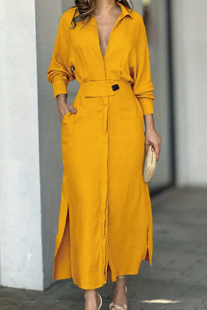 Drune | Leinenkleid in Maxilänge