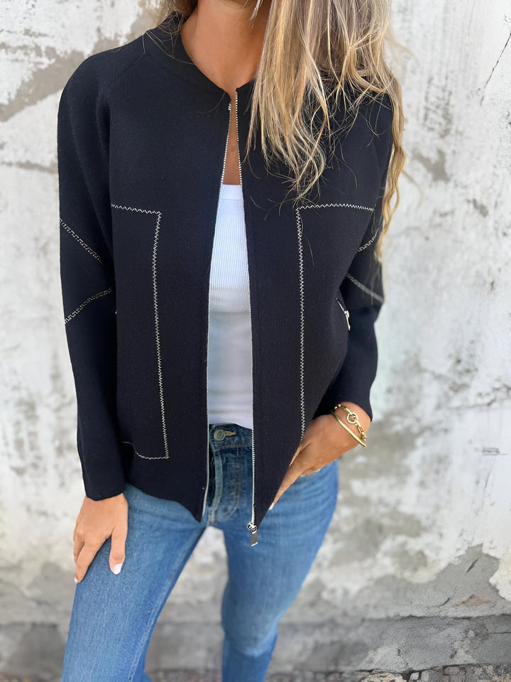 Drune | Damen Zip Jacke Mit Taschen