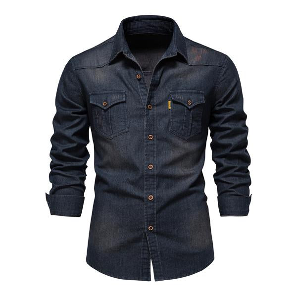 Drune | Vielseitiges Denim Hemd Für Männer