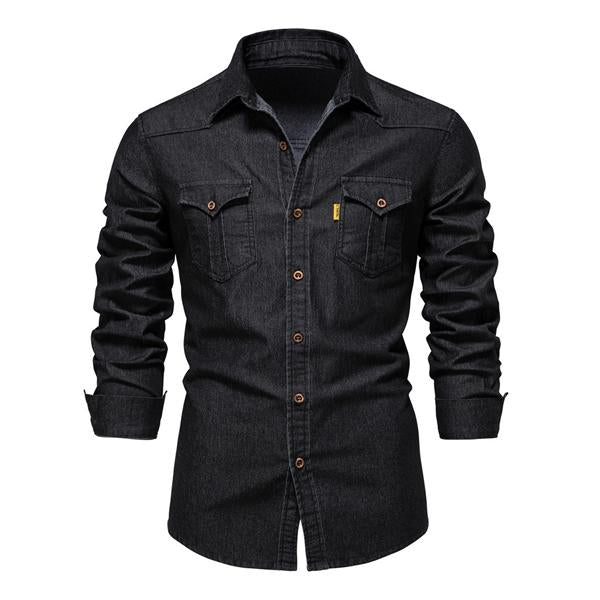 Drune | Vielseitiges Denim Hemd Für Männer