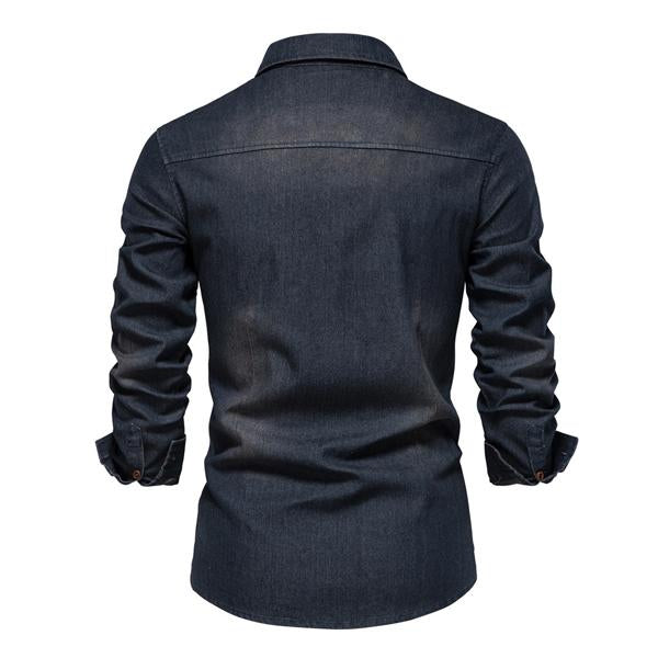 Drune | Vielseitiges Denim Hemd Für Männer