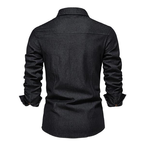 Drune | Vielseitiges Denim Hemd Für Männer