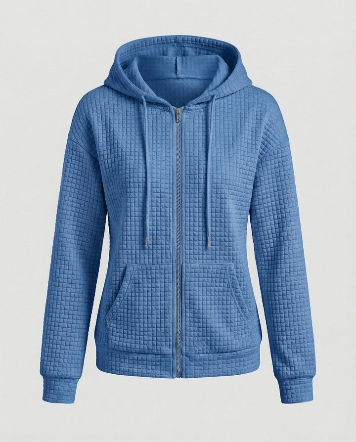 Damen Fleecejacke mit strukturiertem Waffelmuster Drune