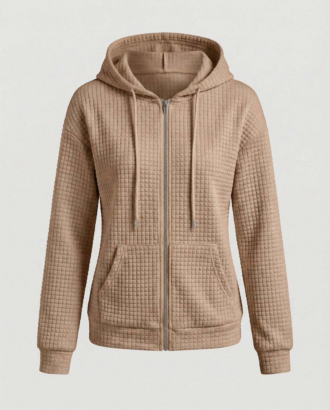 Damen Fleecejacke mit strukturiertem Waffelmuster Drune