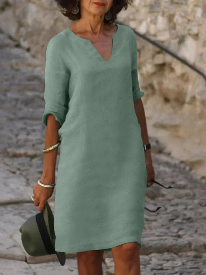 Drune | Stilvolles Kleid Mit Elegantem V-ausschnitt