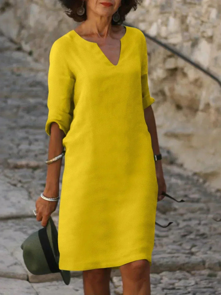 Drune | Stilvolles Kleid Mit Elegantem V-ausschnitt